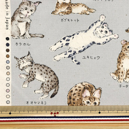[Quantity starting from 5] Fabric 『Oxford Encyclopedia series Cat-city YPA-61000-1D" KOKKA