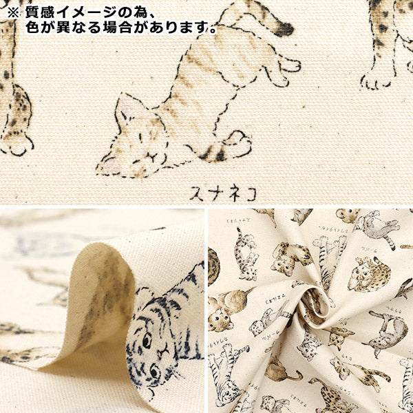 [Quantity starting from 5] Fabric 『Oxford Encyclopedia series Cat-city YPA-61000-1D" KOKKA