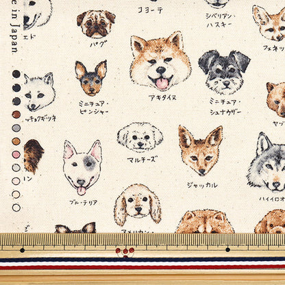 [Quantità a partire da 5] Tessuto 『Oxford Serie di libri illustrati Dog Restaurant YPA-61000-2A" KOKKA