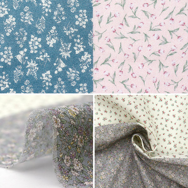 [Quantité à partir de 5] Tissu 『Lawn Petit Closet, motif floral, une couleur YKA-31100-1A" KOKKA