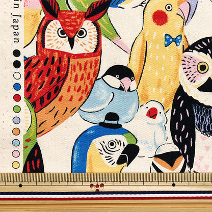 [Quantity starting from 5] Fabric 『Oxford Powerful Animal Bird Kinari YGA-81050-2A" KOKKA