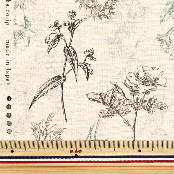 [Quantité à partir de 5] Tissu "Coton et lin"siège Jardin naturel yga-81070-1b" KOKKA