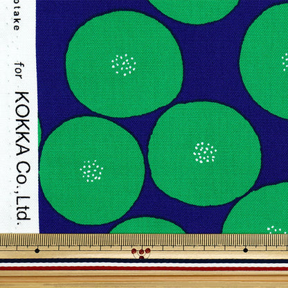 【数量5から】 生地 『MUDDY WORKS(マディワークス) オーガニックオックス あんぱん ネイビー×グリーン EKX-1160-C』 KOKKA コッカ