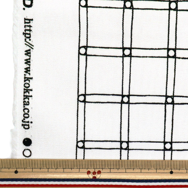 【数量5から】 生地 『MUDDY WORKS(マディワークス) オックス Rubber band check ホワイトEKX-141-A』 KOKKA コッカ