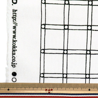 【数量5から】 生地 『MUDDY WORKS(マディワークス) オックス Rubber band check ホワイトEKX-141-A』 KOKKA コッカ