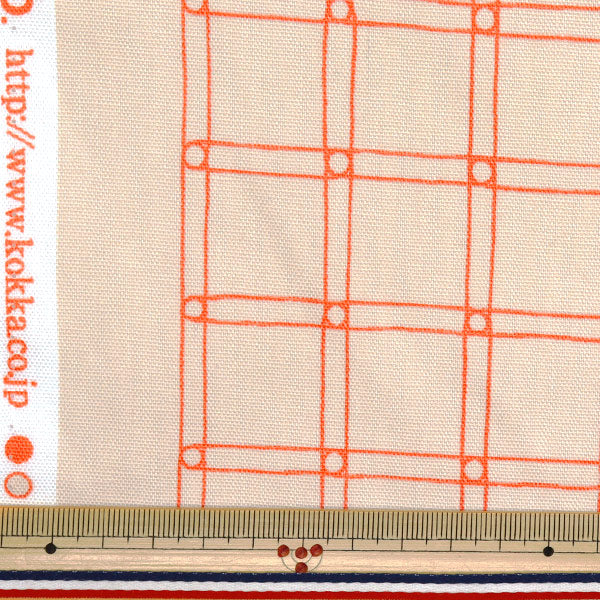 【数量5から】 生地 『MUDDY WORKS(マディワークス) オックス Rubber band check ライトベージュ EKX-141-B』 KOKKA コッカ