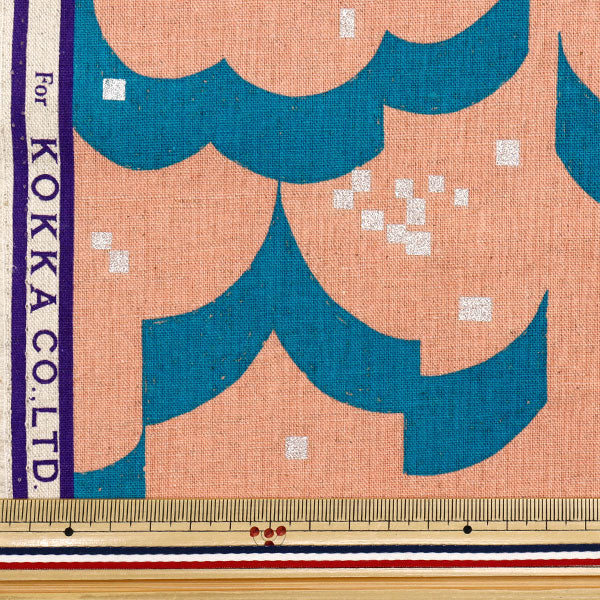 [Quantité à partir de 5] Tissu "Echino float en coton toile rose EKX-98120-21A" KOKKA