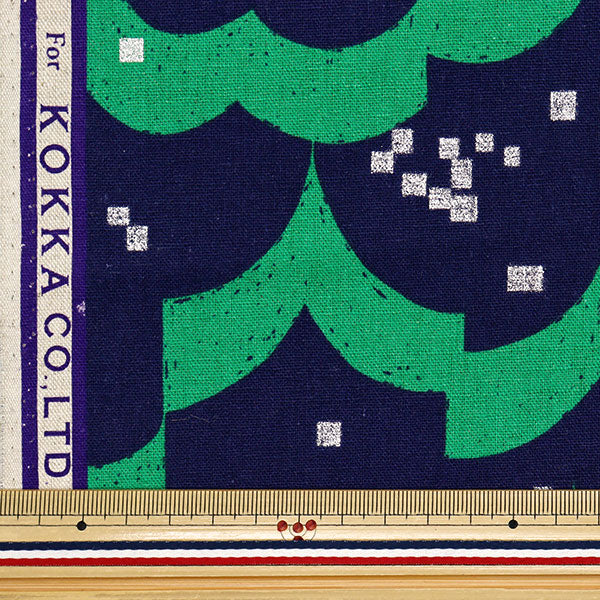 [Quantité à partir de 5] Tissu "Echino float en coton toile de lin dans la marine EKX-98120-21B" KOKKA