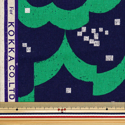 [Quantité à partir de 5] Tissu "Echino float en coton toile de lin dans la marine EKX-98120-21B" KOKKA