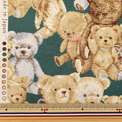 [Quantité à partir de 5] Tissu "Toile en lin en coton" GobelinImprimé carreau yga-86010-1b" KOKKA