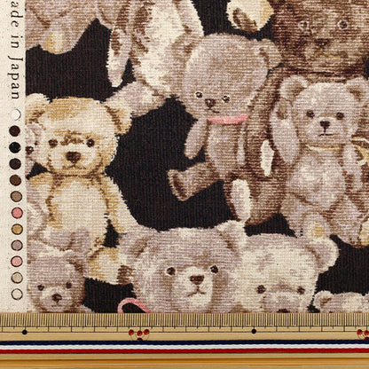 [Quantité à partir de 5] Tissu "Toile en lin en coton" GobelinImprimé carreau YGA-86010-1E" KOKKA