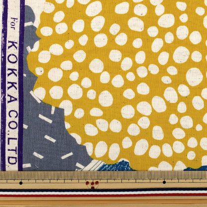 [Quantité à partir de 5] Tissu "lin en coton echinosiège jaune vif EKX-98130-30B" KOKKA