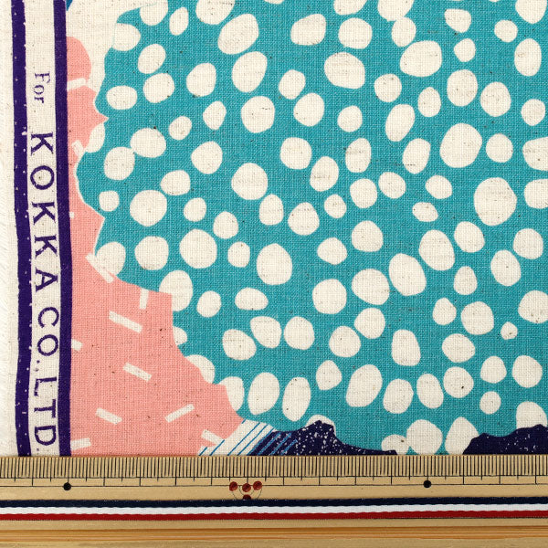 [Quantité à partir de 5] Tissu "lin en coton echinosiège EKX-98130-30C bleu vif" KOKKA