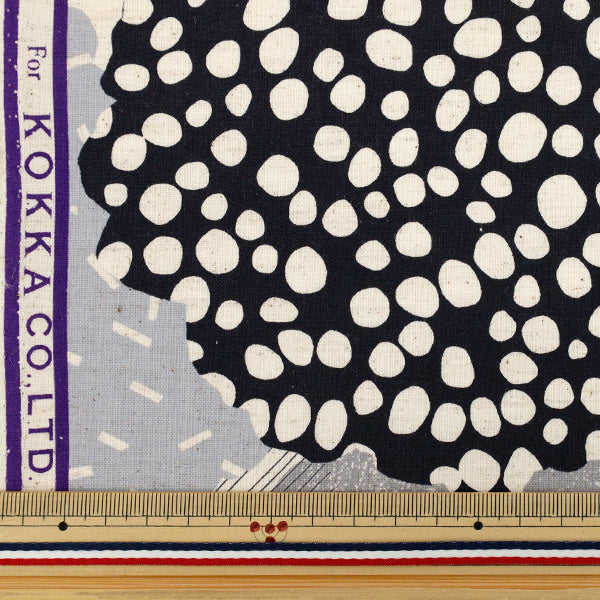 [Quantité à partir de 5] Tissu "lin en coton echinosiège Ekx-98130-30D noir brillant" KOKKA