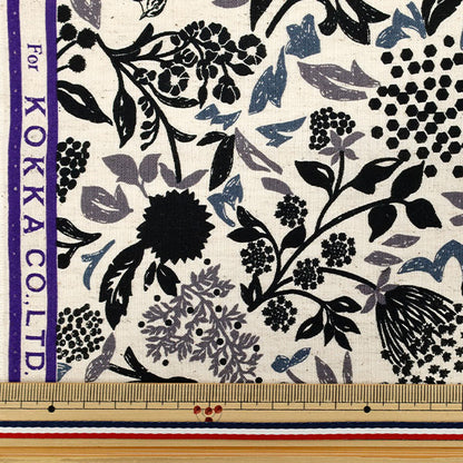 [数量从5开始] 织物 "echino棉布亚麻板材织物 杂音白色EKX-98130-31B" KOKKA