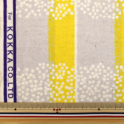 【数量5起】 織物 "echino棉麻板材織物 field浅黄色EKX-98130-32A" KOKKA