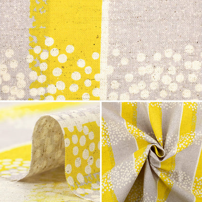 【数量5起】 織物 "echino棉麻板材織物 field浅黄色EKX-98130-32A" KOKKA