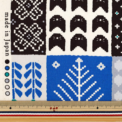 [Quantità a partire da 5] Tessuto 『Oxford Nordic Hugs Blue YPA-66010-1D" KOKKA