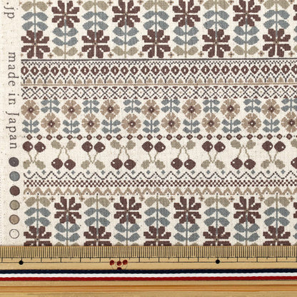 [Quantità a partire da 5] Tessuto "Canvas cotone tela kiite marrone yka-36120-1c" KOKKA