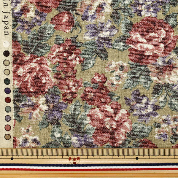 [Quantità a partire da 5] Tessuto "Banilan" GobelinStampa beige su YGA-86000-2A" KOKKA