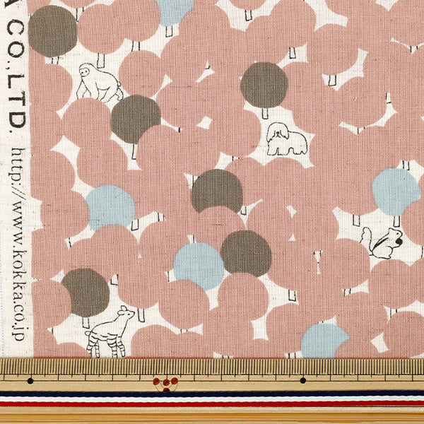 【数量5から】 生地 『marble SUD(マーブルシュッド) 綿麻シーチング tree dot ピンク EGX-8502-2C』 KOKKA コッカ