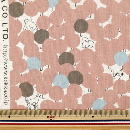 【数量5から】 生地 『marble SUD(マーブルシュッド) 綿麻シーチング tree dot ピンク EGX-8502-2C』 KOKKA コッカ
