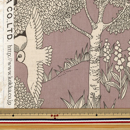 [الكمية تبدأ من 5] الأقمشة "رخام سود القطن والكتانالأغطية الغابة الوردي EGX-8502-3B" KOKKA