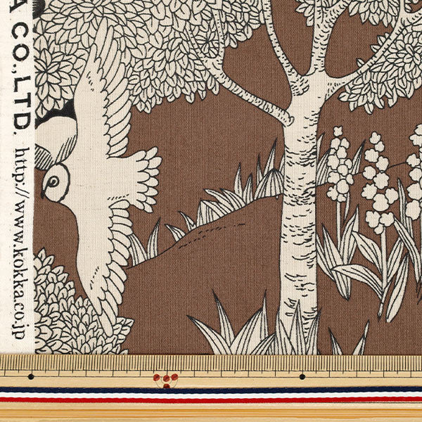 【数量5から】 生地 『marble SUD(マーブルシュッド) 綿麻シーチング forest ブラウン EGX-8502-3D』 KOKKA コッカ