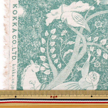 [Quantity starting from 5] Fabric "Cotton and linen"Sheeting Sanae Sugimoto Midnight Dream Blue EGX-9230-3D" KOKKA