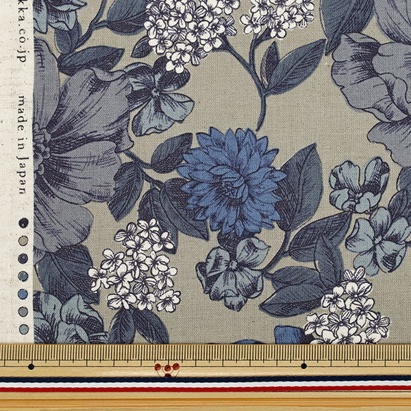[Quantity starting from 5] Fabric "Cotton and linen"Sheeting Natural Garden Beige YGA-86080-1B" KOKKA