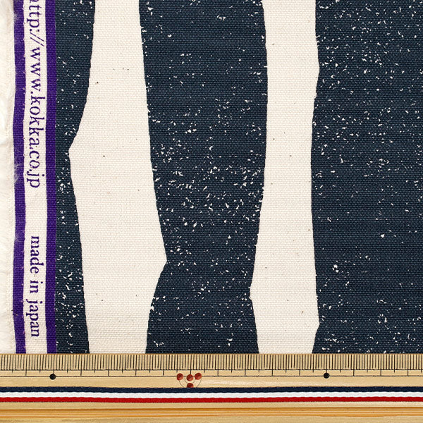 【数量5起】 織物 "echino SWAY 9.5号帆布黑色×白色EKX98100-101A" KOKKA