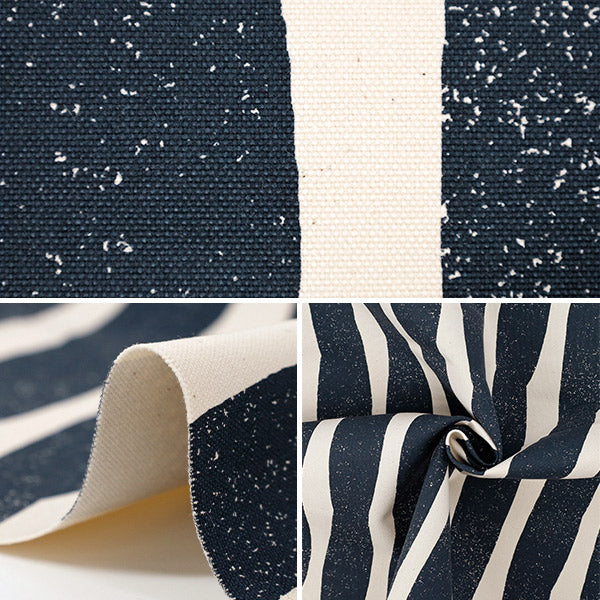 【数量5起】 織物 "echino SWAY 9.5号帆布黑色×白色EKX98100-101A" KOKKA