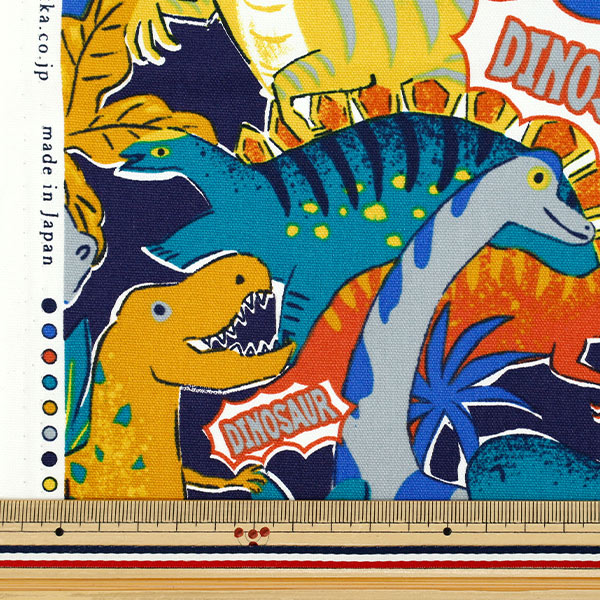 [数量5起] 织物 『牛津布 强力动物恐龙图案海军YGA-89000-2D" KOKKA