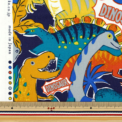 [数量5起] 织物 『牛津布 强力动物恐龙图案海军YGA-89000-2D" KOKKA