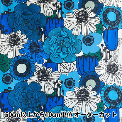 【数量5起】 織物 『板材織物 一块布Flower蓝色YKA-39070-1A" KOKKA