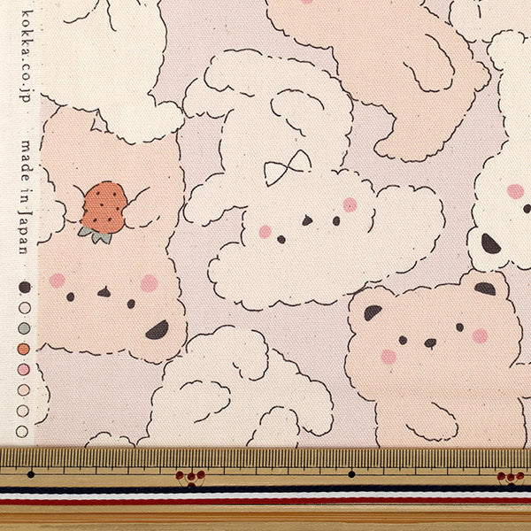 【数量5起】 織物 『牛津布 粉彩棒棒糖Bigbear奶油" KOKKA