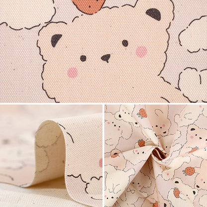 【数量5起】 織物 『牛津布 粉彩棒棒糖Bigbear奶油" KOKKA