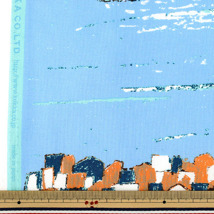 【数量5から】 生地 『KESHIKI 綿ビエラ Lake and City EKX-4810-2D』 KOKKA コッカ