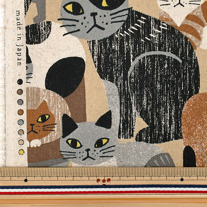【数量5から】 生地 『綿麻キャンバス ARTANIMAL ブラウン YGA-91060-1D』 KOKKA コッカ