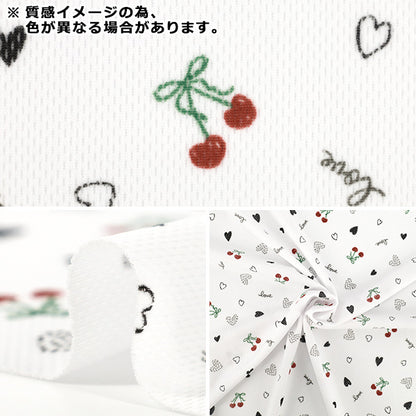 [Quantité à partir de 5] Tissu "PE Honeycomb Mesh Quickdry Cherry Pattern YPA-71060-1B"