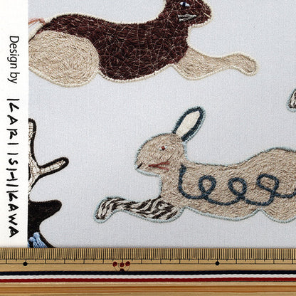 【数量5から】 生地 『シーチング KARI ISIKAWA (イシカワカリ) hopping EGX-9900-3A』 KOKKA コッカ
