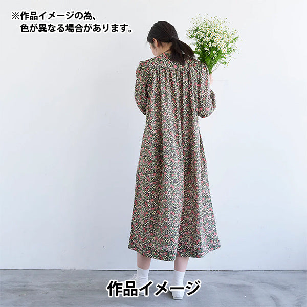 【数量5から】 生地 『MUDDY WORKS(マディワークス) オーガニックローン Garden クロ×アカ EKX-151-1D』 KOKKA コッカ