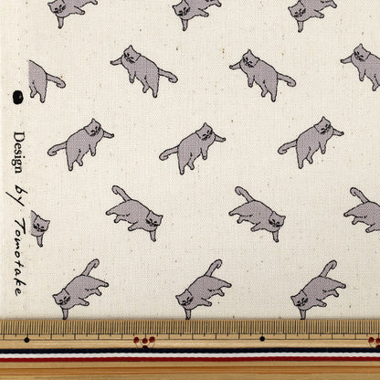 【数量5から】 生地 『MUDDY WORKS(マディワークス) オーガニックオックス Cat アイボリー EKX-152-1A』 KOKKA コッカ