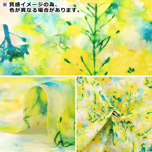 【数量5から】 生地 『yui 綿麻コンパス 2026 nanohana EPX-6430-1A』 KOKKA コッカ