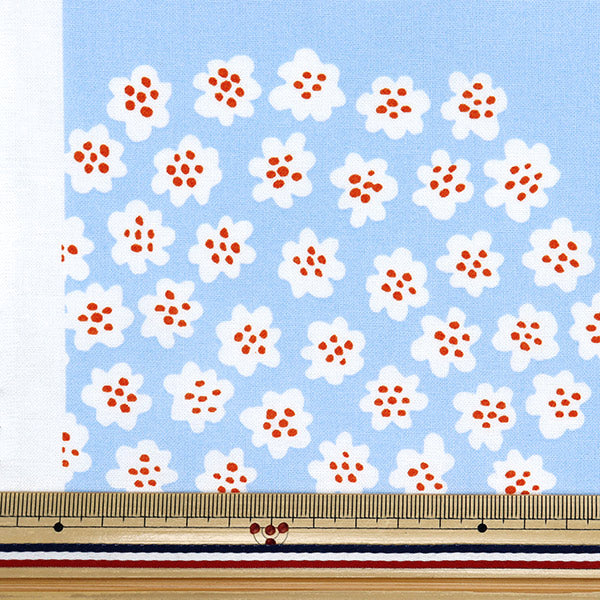 [Количество, начиная с 5] Ткань "Marimekko Puketti Japan Limited Color Light Blue 050628-511"