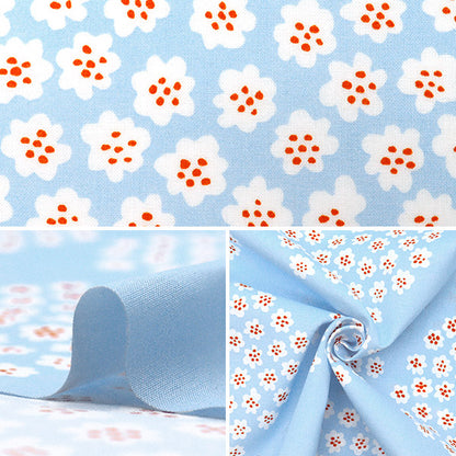 [Количество, начиная с 5] Ткань "Marimekko Puketti Japan Limited Color Light Blue 050628-511"