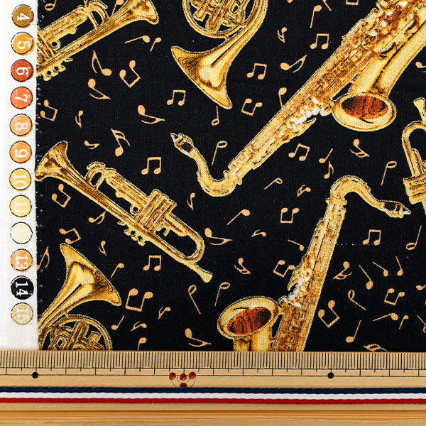 【数量5から】 生地 『USAコットン ブラスインスツルメンツ MUSIC-CM3238』