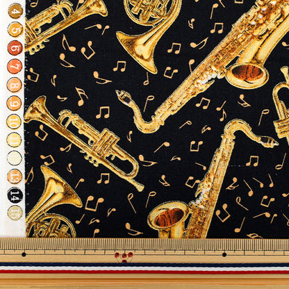 【数量5から】 生地 『USAコットン ブラスインスツルメンツ MUSIC-CM3238』