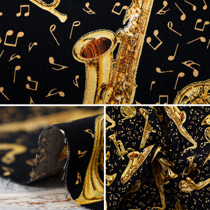 【数量5から】 生地 『USAコットン ブラスインスツルメンツ MUSIC-CM3238』