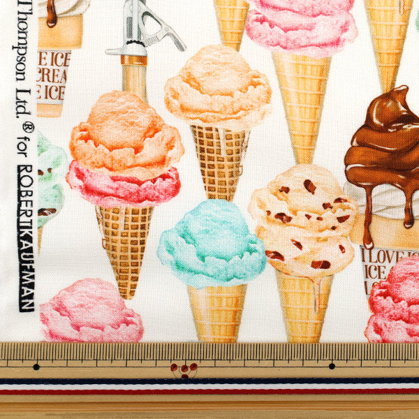 【数量5から】 生地 『USAコットン アイスクリーム 19826-287』